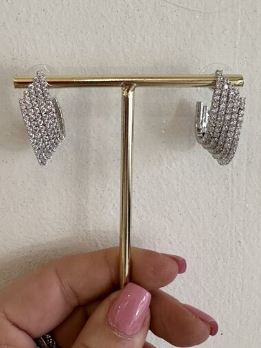 Anelle a onda strass
