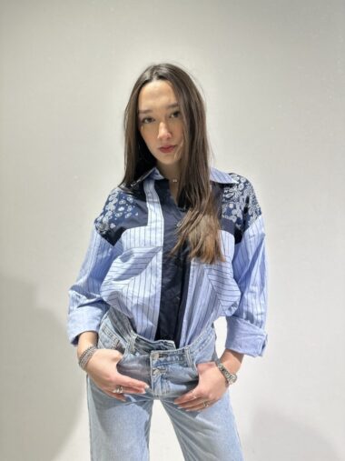 Camicia over con inserti bandana