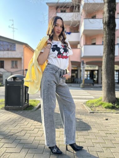 Jeans carrots grigio