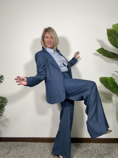 Pantalone a palazzo in jeans