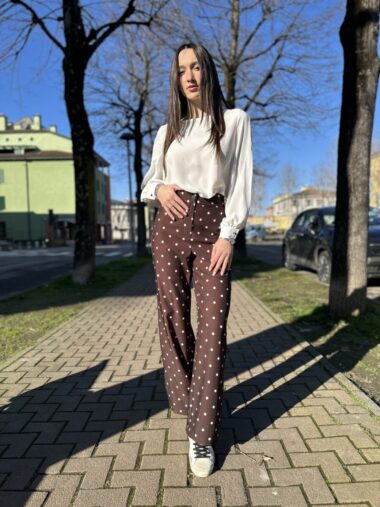 Pantalone a pois cacao -Susymix