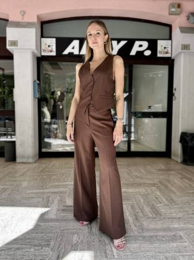Completo pantalone e gilet cacao Icon