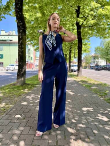 Completo pantalone e gilet blu Icon