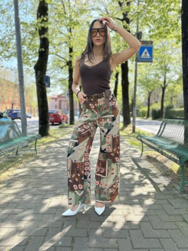 Pantalone a fantasia patch