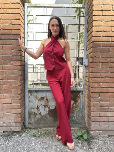 Completo pantalone e gilet in lino -Susymix
