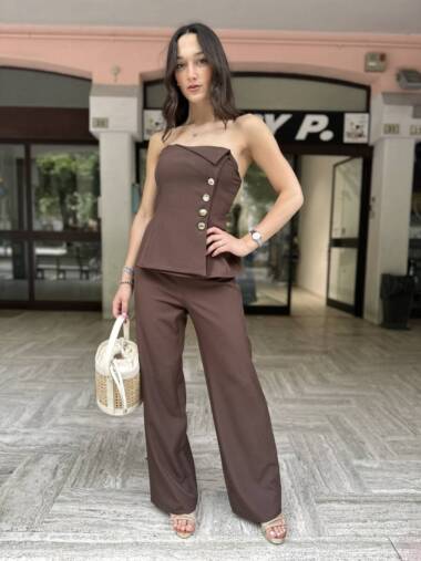 Completo top a fascia  e pantalone Boston