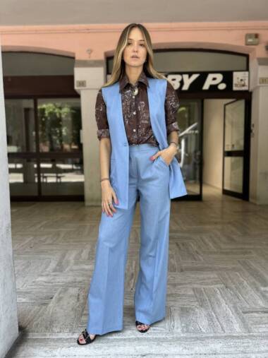 Pantalone elegante in chambray -Susymix