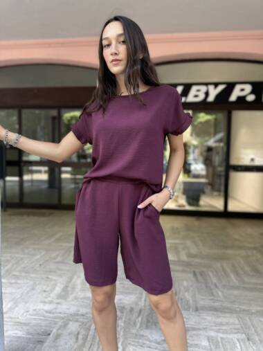 Completo shorts e blusa Casual