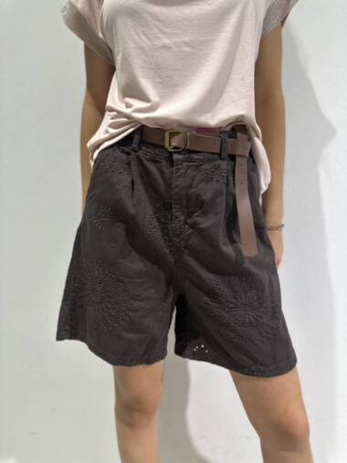 Pantaloncino in sangallo Cacao