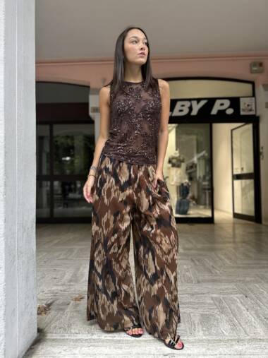 Pantalone con stampa sfumata