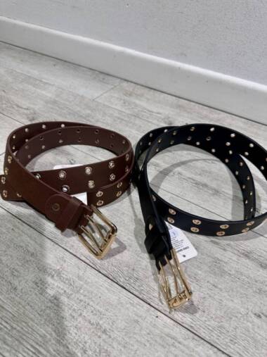 Cintura bassa con occhielli oro 2 file