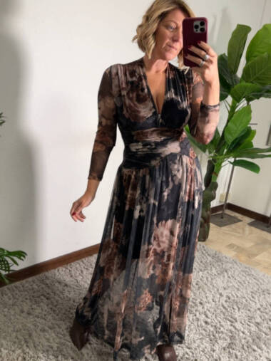 Abito in tulle floreale