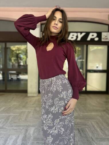 Maglia con goccia e manica a palloncino -Susymix