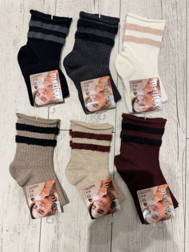 Calzino in caldo cotone  con righe