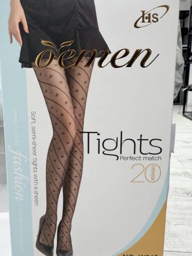 Collant con cuori e righe 20 denari