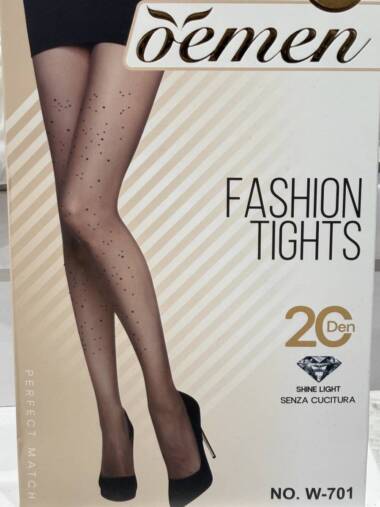 Collant 20 denari con strass neri