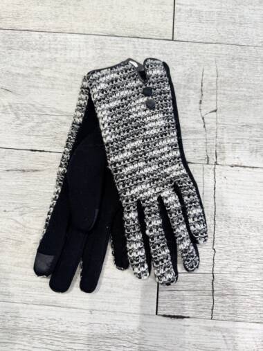 Guanti touch bianco/ nero