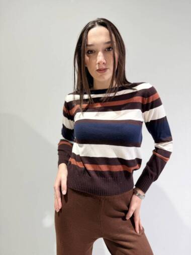 Maglia a righe blu moro -Susymix