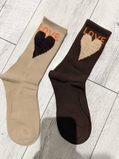 Calzino in caldo cotone cuore