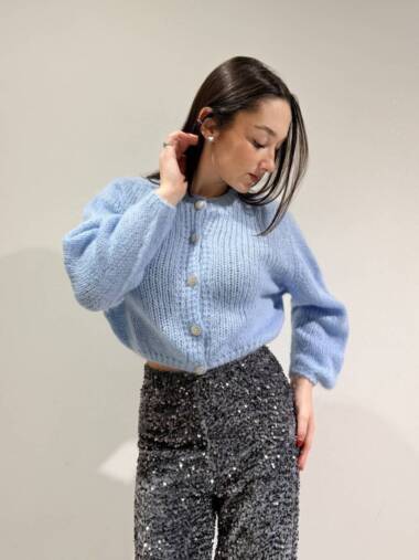 Cardigan con bottoni gioiello -Susymix