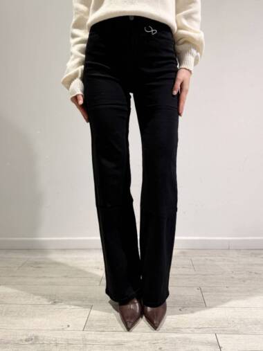 Jeans dritto elastico nero 1313