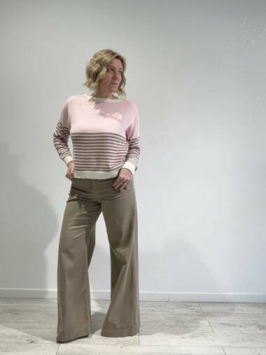 Jeans a palazzo col tabacco -Susymix