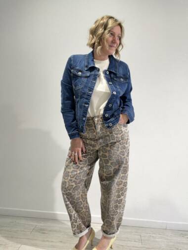 Jeans maculato e fiori -Susymix