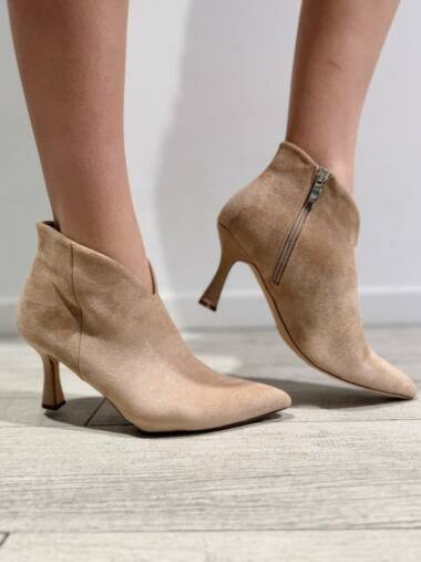 Tronchetto scamosciato beige